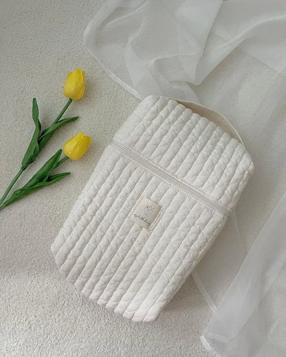 Portable Stroller Nappy Bag Quilted Baby Diaper Caddy Organizer Embroidered Mommy Bags Babies Accessories Changing Bag Storage