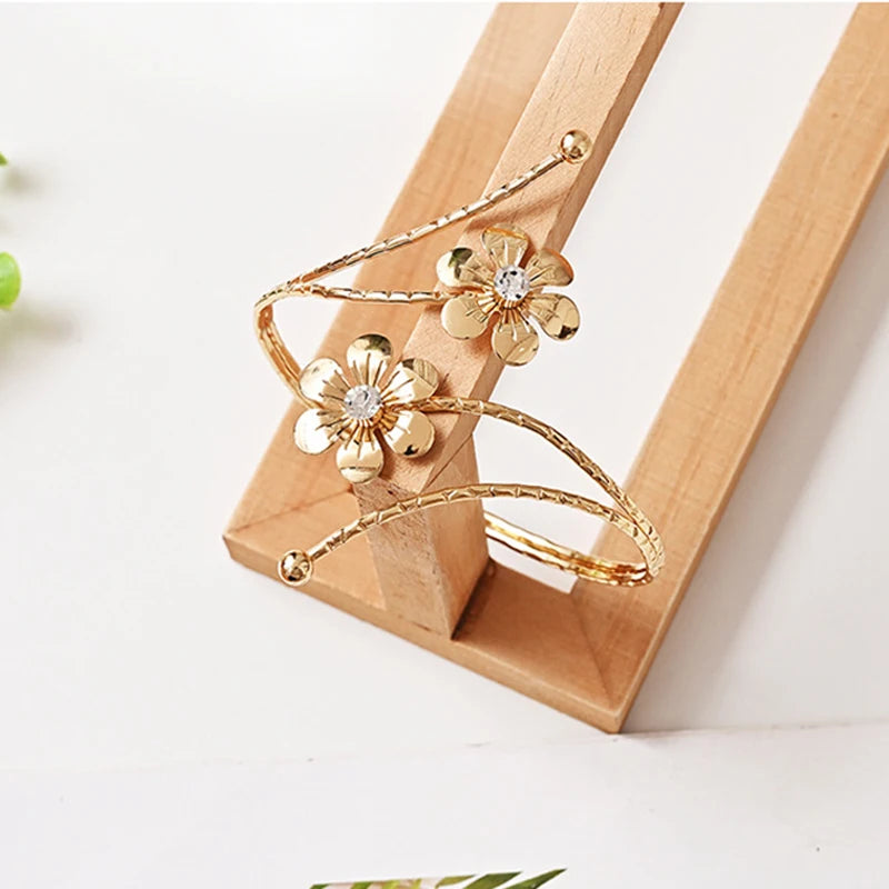 1PC Light Luxury Double Flower Curtain Buckle Gold Silver Curtain Holder Metal Curtain Strap Modern Minimalist Curtain Clip