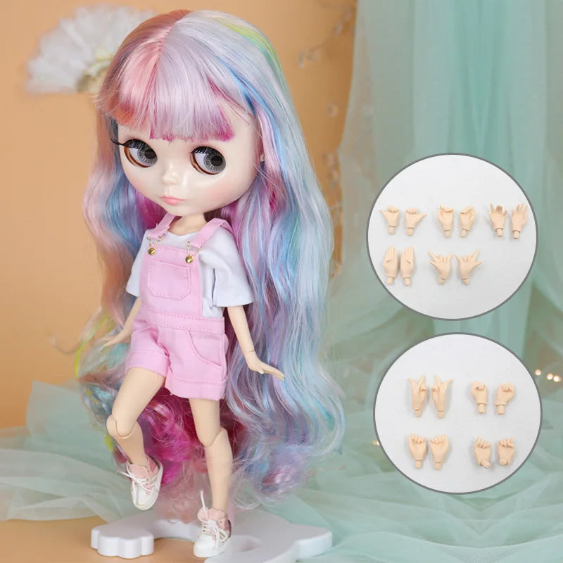 ICY DBS Blyth Doll Cute Combination Including Clothes Shoes Hand Set AB Cosplay Dressing 1/6 BJD Anime Girl OB24