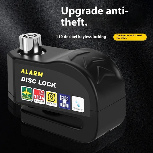 Bike Lock Bicycle Disc Brake Lock Alarm Protection Electric Bikes Locks Motorcycle Brake Disc Anti-theft Locks Cycling Equipment