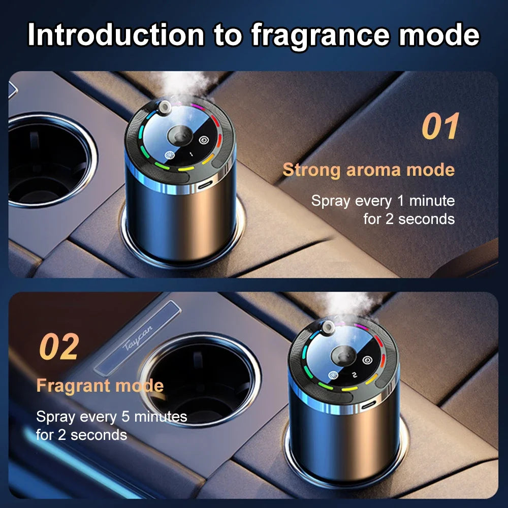 Rechargeable Car Air Diffuser Fragrance Humidifier Aroma Car Air Freshener Long Lasting Odor Eliminator Removing