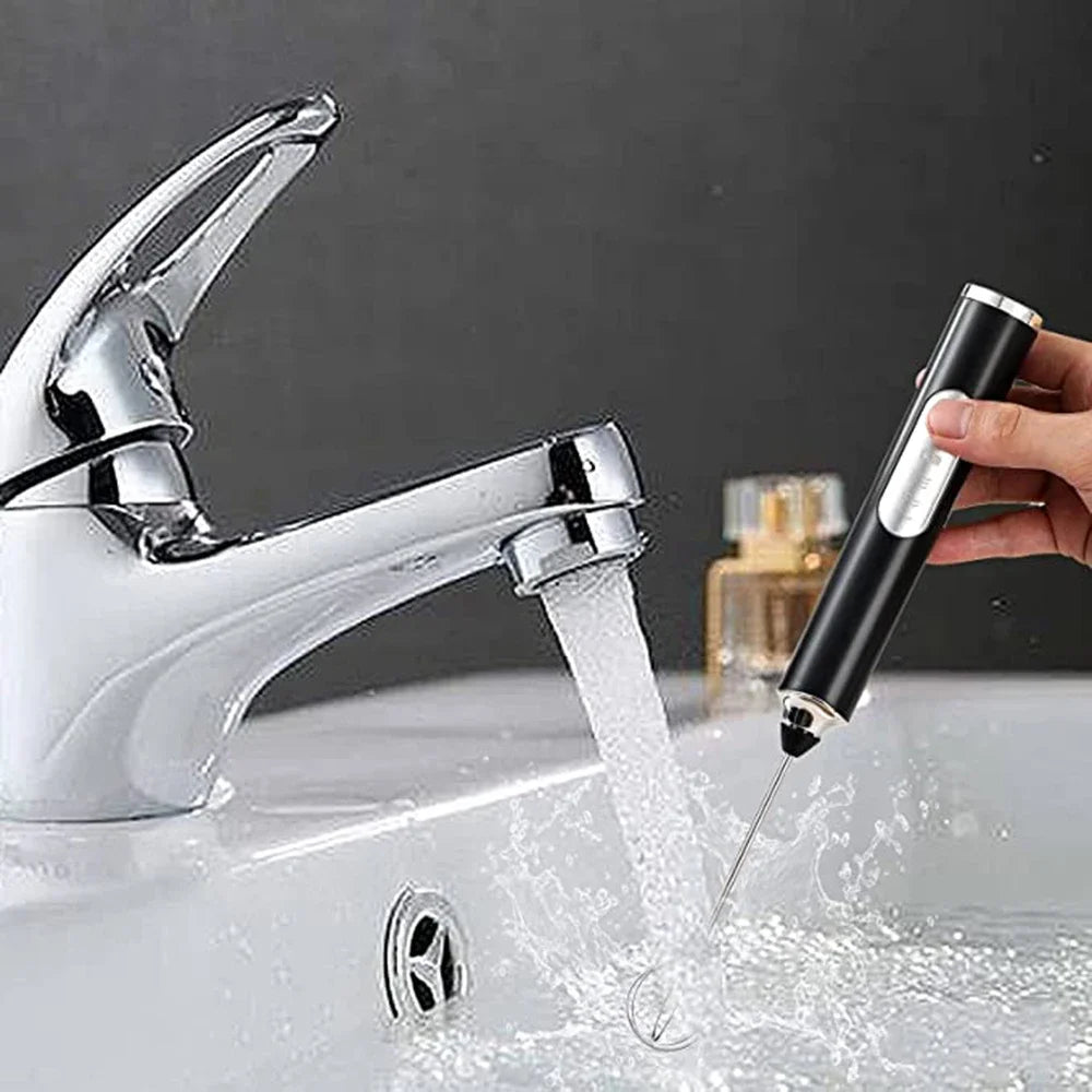 Electric Foamer Mixer Whisk Beater Stirrer 3-Speeds Coffee Milk Drink Frother USB Rechargeable Handheld Food Blender Whisk