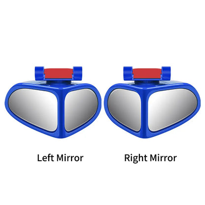 Car Blind Spot Mirror Front Wheel Auxiliary Rearview Double-Sided Mirror Wide Angle Mirror 360 Degree Adjustable for Cars SUV