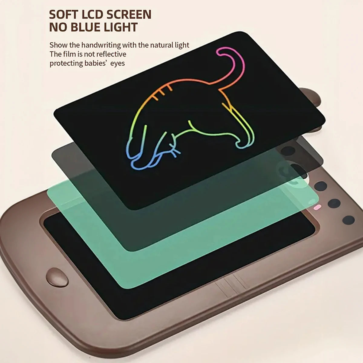 LCD Writing Tablet for Kids , Colorful Doodle Board Drawing Tablet with Lock Function, Erasable Reusable Writing Pad 8.5 Inch