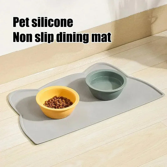 Silicone Pet Feeding Dog Cat Bowl Food Mat Non-Stick Waterproof Pet Food Feeding Pad Puppy Feeder Tray Water Cushion Placemat