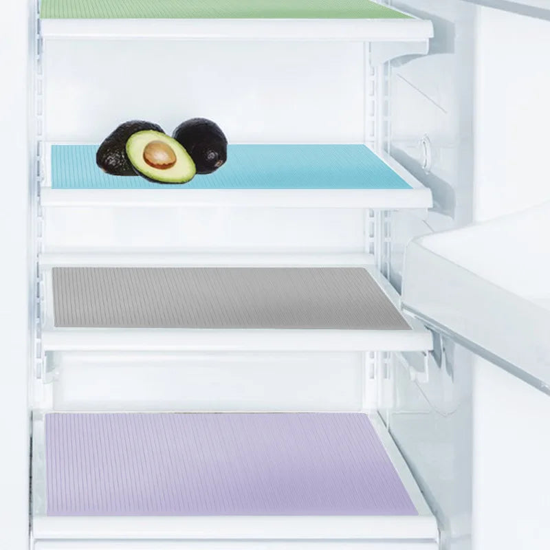 Silicone Refrigerator Liner Square Drawer Mat anti-slip Anti-mildew Refrigerator Compartment Protection Cuttable Mat