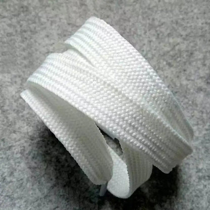 1.5CM Wide Double Layered Shoelaces Sports Rope Non Elastic Sports White Shoelaces Sports Shoe Laces
