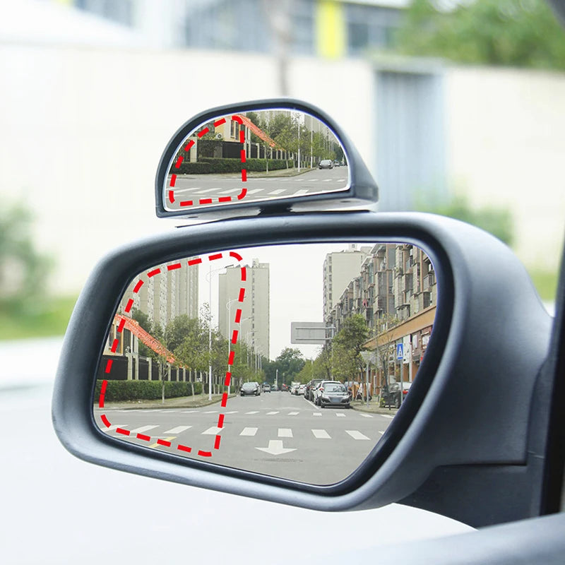 Car Mirror 360 Degree Adjustable Wide Angle Side Rear Mirrors blind Spot Snap Way for Parking Auxiliary Rear View Mirror