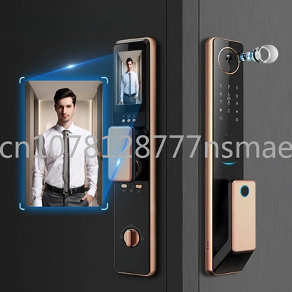 2024 Smart Door Lock  Wifi Smart Fingerprint Digital Safe Door with Camera Lock for Home