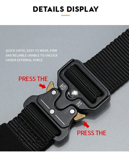 High Quality Men Belt Outdoor Hunting Men Belt Outdoor Work Training Belt Woven Belt Canvas Multi Function Belt Denim Belt