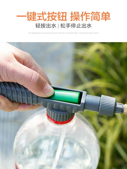 High Pressure Manual Sprayer Adjustable Nozzle Garden & Agriculture Multi-Purpose Ergonomic Tool for Drink Bottles