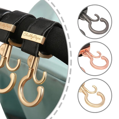 2pcs/pair Baby Strollers Hook Double Hook Organiser Hangers with 360 Rotation for Bags Diaper Milk Bottle & Accessories A2UB
