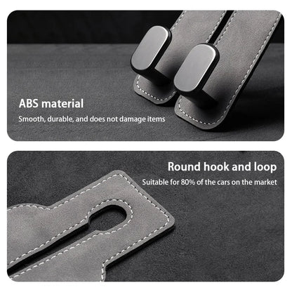 BLALION Car Seat Headrest Hook Universal Hidden Auto Hook Suede Metal Hanging Hooks Interior Seat Back Hanger Hook Accessories