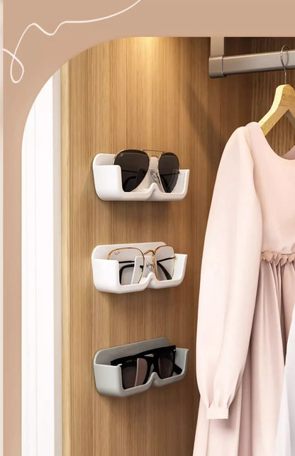 10PCS Eyeglasses Organizer Premium Sunglasses Display Case Wall Mounted No-Punch Sunglasses Organizer Home Organization