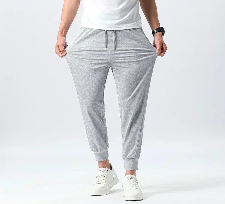 Men's printed waist sports pants street casual pants sports pants suitable outdoor sports and leisure pure jogging pants