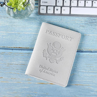 Passport Holder Cover Wallet Travel Essentials RFID Blocking Leather Card Case International Travel Must Haves Travel Accessorie