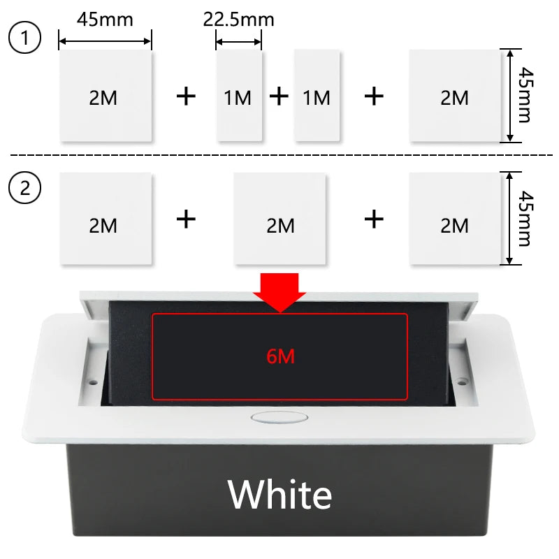 Hidden Desktop Pop-Up Socket DIY Multifunctional USB Type-C Outlet For Meeting Room Office Electrical Switch Countertops Plug