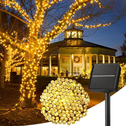 LED Solar String Lights 300LED 8 Modes Solar Powered Xmas Outdoor Lights Waterproof Starry Christmas Fairy Lights