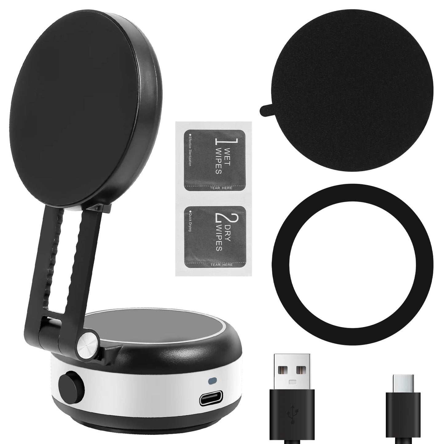 Suction Cup Phone Mount 360° Rotation Magnetic Phone Holder Multifunctional Portable Car Cellphone Holder for Smooth Surface