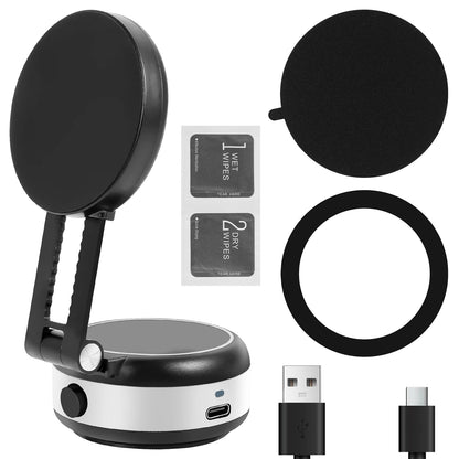 Suction Cup Phone Mount 360° Rotation Magnetic Phone Holder Multifunctional Portable Car Cellphone Holder for Smooth Surface