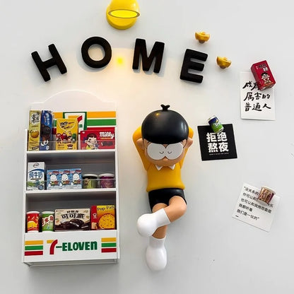 Creative Fridge Magnets 3D Freezer Shop Cabinet Miniature Toy Display Models Mini Decoration Simulation Toy Refrigerator Sticker