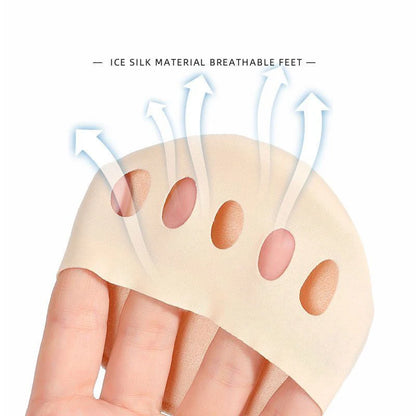 1/2Pairs Front Palm Rest Anti Slip Half Size Pad for High Heels Half Foot Invisible Sock Dance Insole for Cushioning Socks