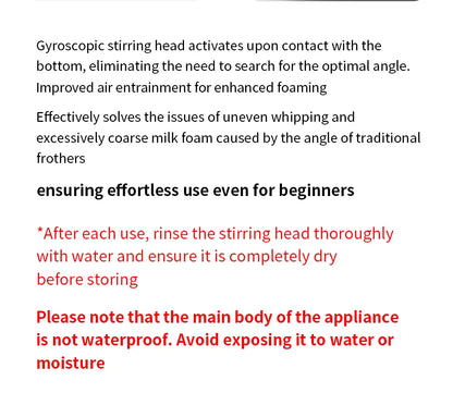 MHW-3BOMBER Official New Electric Milk Frother Handheld Wireless Blender Latte Cream Egg Beater Food Blender