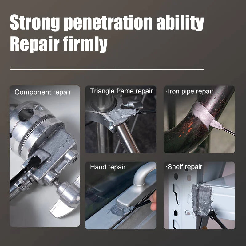 Casting adhesive, strong welding adhesive, suitable for cast iron and cast aluminum, waterproof and corrosion resistant.