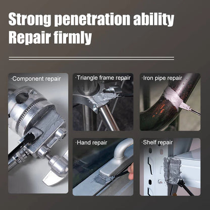 Casting adhesive, strong welding adhesive, suitable for cast iron and cast aluminum, waterproof and corrosion resistant.