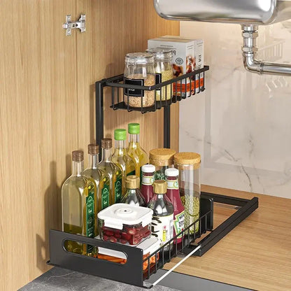 Caddy Garage Bathroom Drawer Organizer Utensils Small Cabinet Basket Stand Kitchen Container Under Sink Organizers And Storage