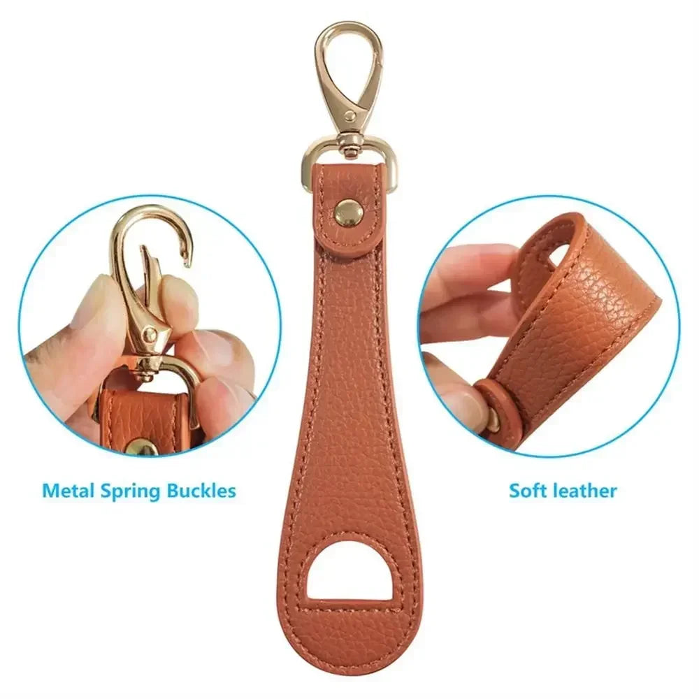 Travel Hat Clip Leather Simple Golf Baseball Hat Clip Summer Hat Strap Towel Glove Storage Wallet Buckle Hands-free Latch Clip