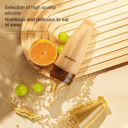 Silicone Baby Squeeze Spoon High Temperature Resistance Squeezing Food Supplement Bottle Convenient Soft Tip