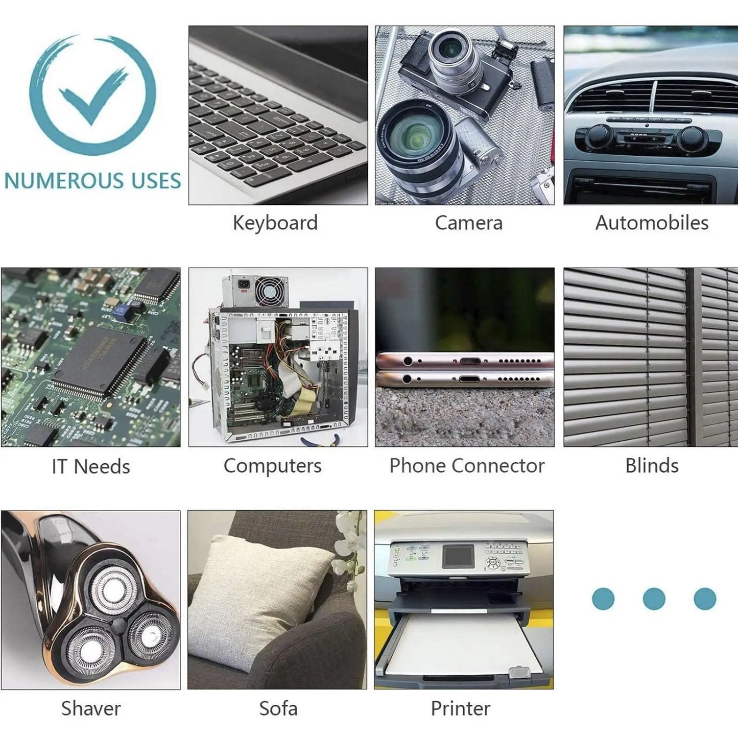 Cordless Air Duster Handheld Rechargeable Dust Blower Cordless Dust Collector for Computers Electronic Equipment