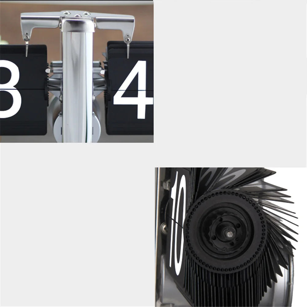 A Flipping Clock with Page Turning Automatically for Modern Home Decoration Full of Sense of Technology Retro Table Clock