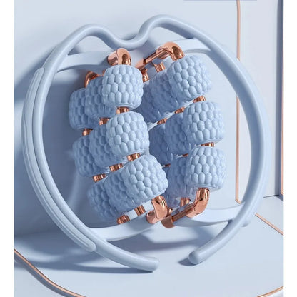 Leg Massager Roller Clamp Muscle Relaxation Foam Roller with Three Rows Ring Clamp Leg Roller for Fitness Recovery Tool