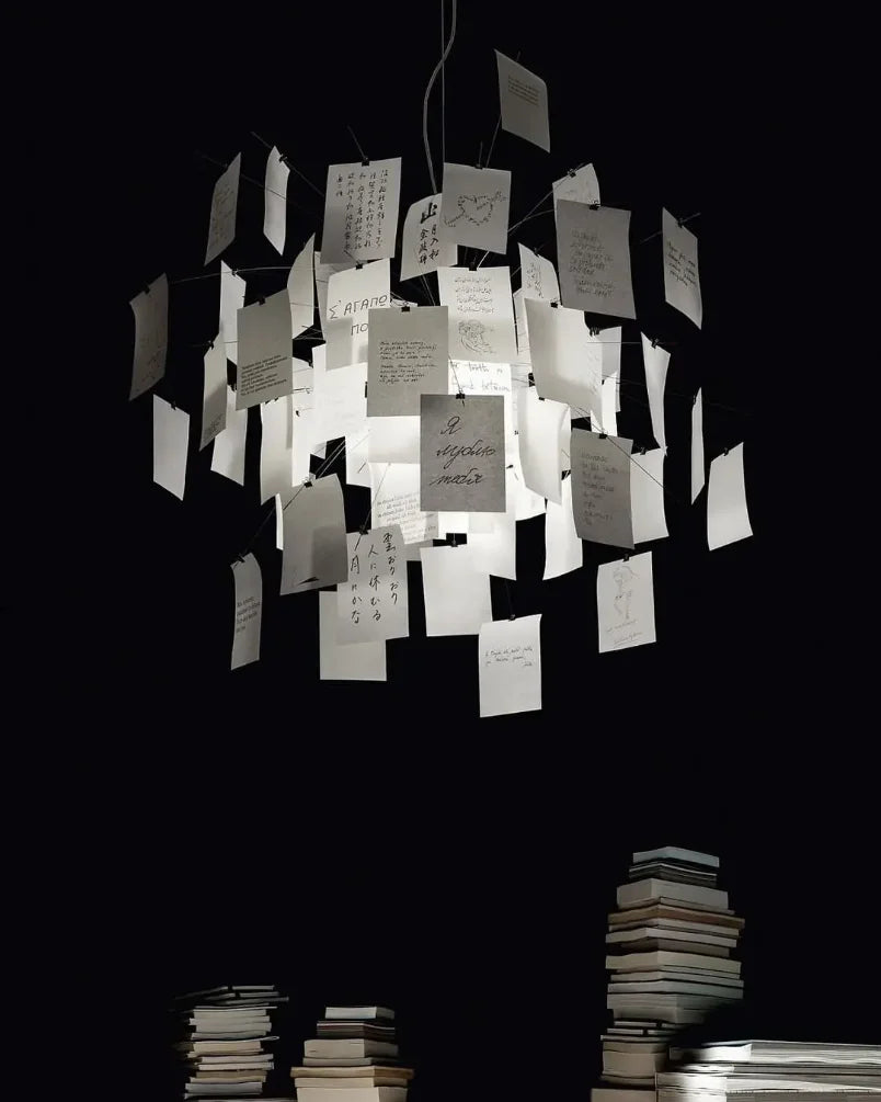 home decor Living room paper pendant lamp Zettel art DIY album card chandelier  creative room decorative led lights