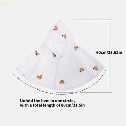 090B Breathable and Lightweight Hooded Towel for Baby Bathrobe Wearable Blanket