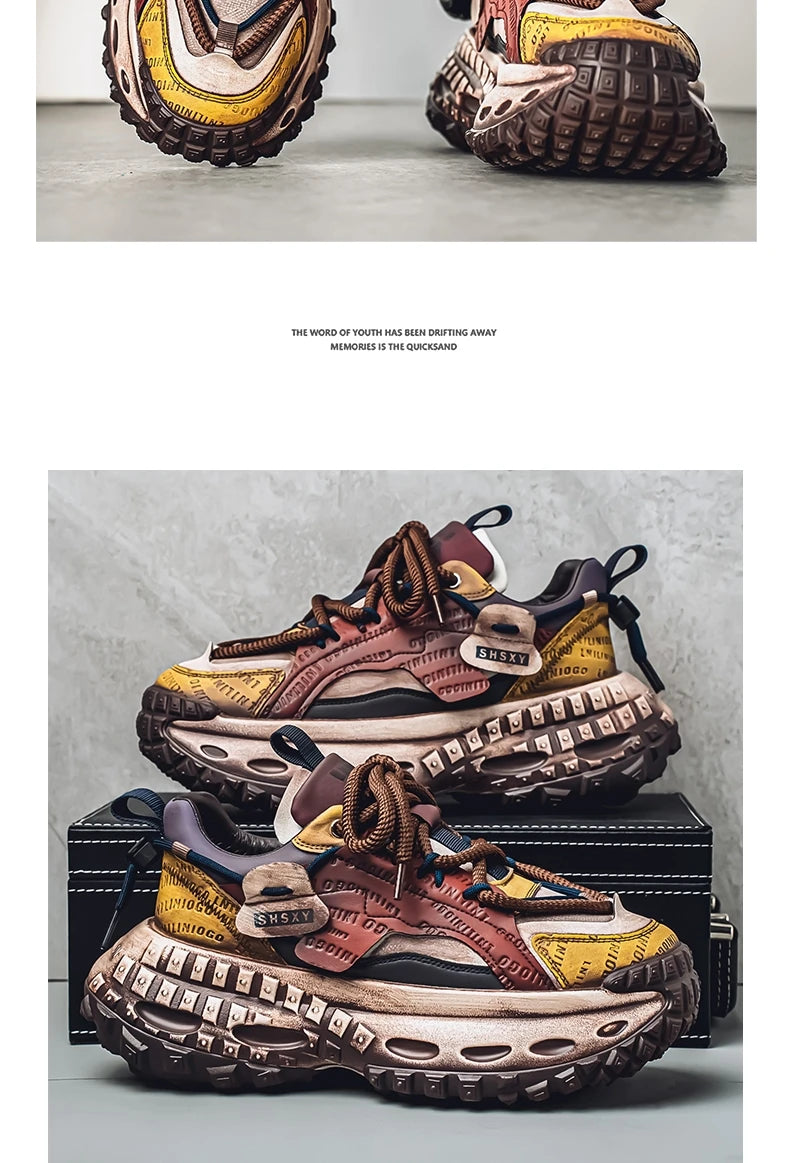 Casual Sneaker Men's Sneakers Loafers Wear-resistant Non-Slip Fashion Sports and Leisure Shoes for Men Outdoor Thick Bottom