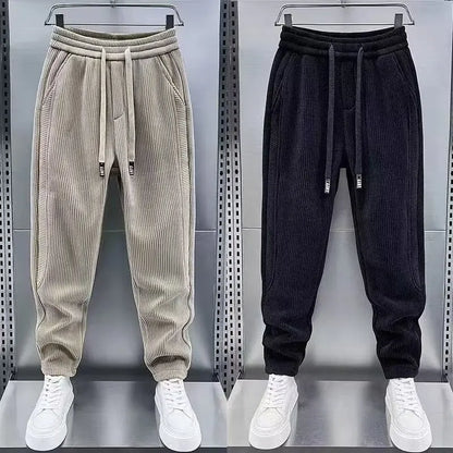 Men's Pants Big Size Men's Winter Clothes Baggy Pants Man Gym Mens Trousers Sport Tracksuit Clothing Cargo Sweatpants Brushed