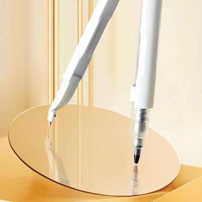 M&G Push-Free Mechanical Lead Compass *1 with Cap for Student Exam Drawing Student Stationery White