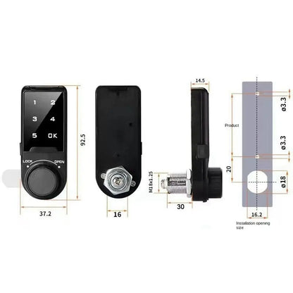 New ABS Cabinet Password Locks Home Security Digital Coded Digital Coded Lock Anti-Theft Hardware Touch Keypad Lock Cabinet