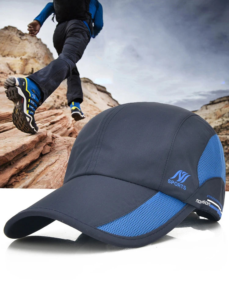 2024 New Men's Quick Drying Baseball Cap Korean Outdoor Sunscreen Visor Women's Athleisure Waterproof Mesh Cap