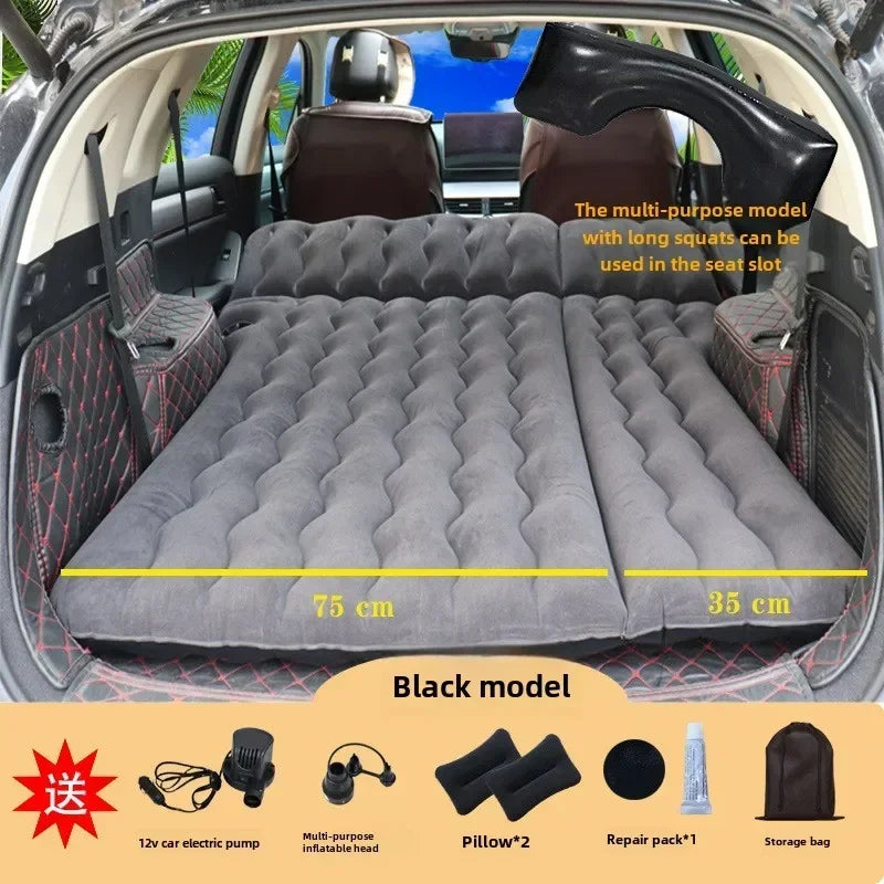 Airbed Household Outdoor Single Double Air Bed Thickened Folding Inflatable Convenient Mattress Sleep Rest for Car SUV Travel