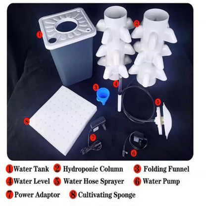 15/18/25/30 Holes Hydroponic Grow System Tower Kit Garden Planter Home Yard Water Pump Home Vertical Gardening Planter