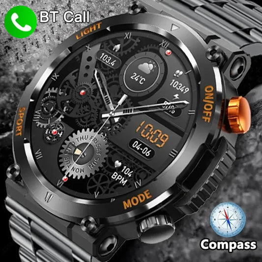 Smart Watch Men Bluetooth Call Health Monitor Sports Smart Watch IP67 Waterproof Outdoor Sports Watch 100+ Sports Modes