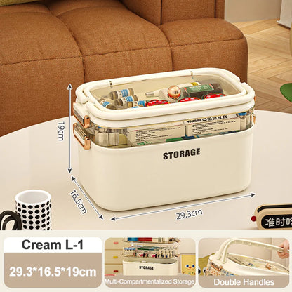 3/4 Layers Large Capacity Family Medicine Organizer Storage Box Portable First Aid Kit Pill Container Emergency Pharmacy Box