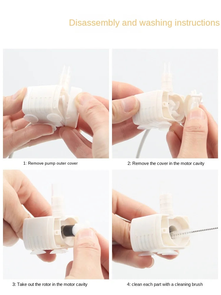 Water Pump Pet Cat Water Fountain Anti-dry Burning Motor Replacement for Cat Flowers Drinking Bowl Water Dispenser Pet Products