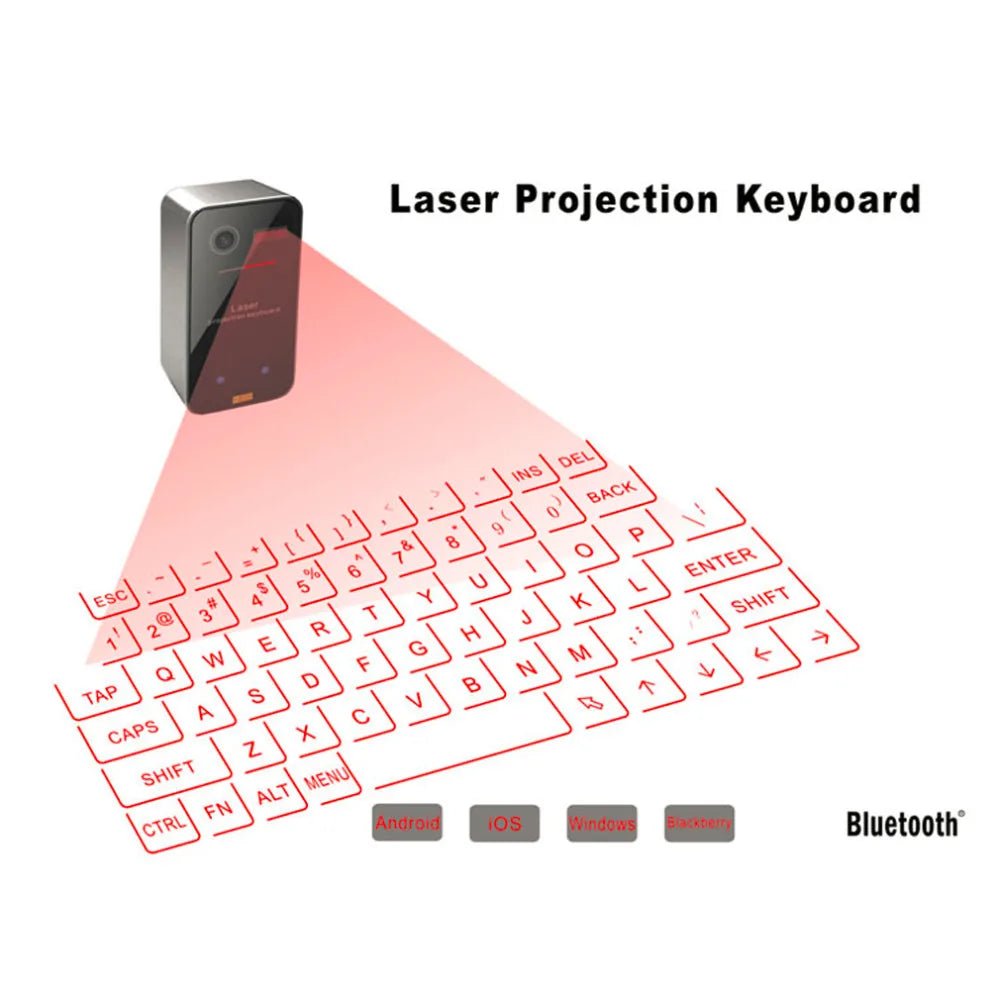 Wireless Bluetooth Laser Keyboard Portable Virtual Projection Keyboard for Android Smart Phone Tablet PC Notebook Dropshipping