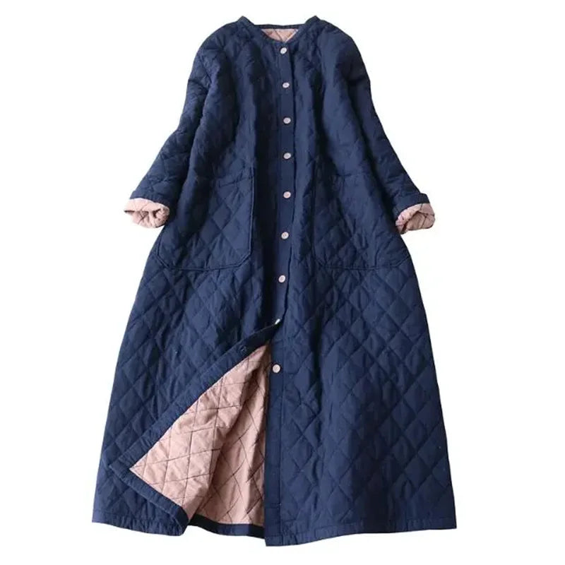 Oversized women's cotton Jacket 2025 New Winter Coat Women Loose Casual Warm Long Overcoat Female Literary Retro Cotton Coats