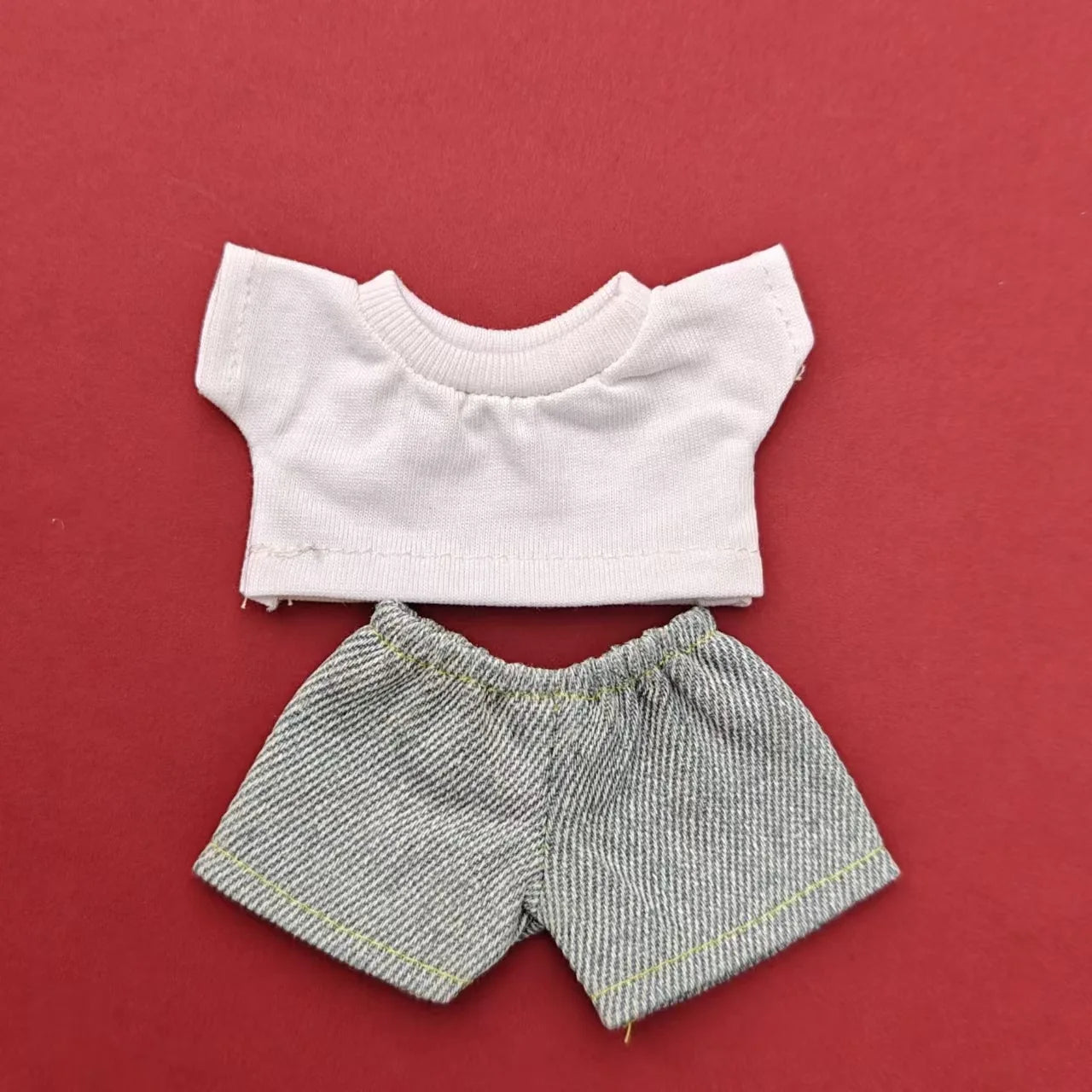 Labubu 3.0 Doll 15/17cm Hoodie with Jeans Set Outfit Accessories for Ropa Labubu